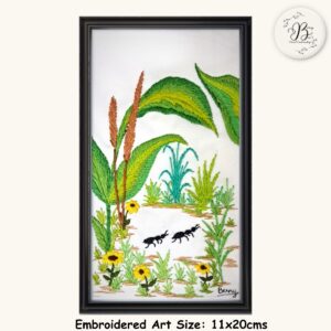 The Ant Series Piece 1: A Lesson in Purpose (Hand Embroidered Artwork)