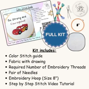 Be Strong and Courageous DIY Embroidery Kit
