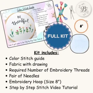 Be Thankful DIY Embroidery Kit for Beginners