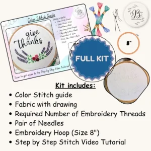 Give Thanks DIY Embroidery Kit for Beginners