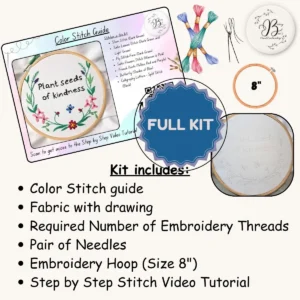 Plant Seeds of Kindness DIY Embroidery Kit